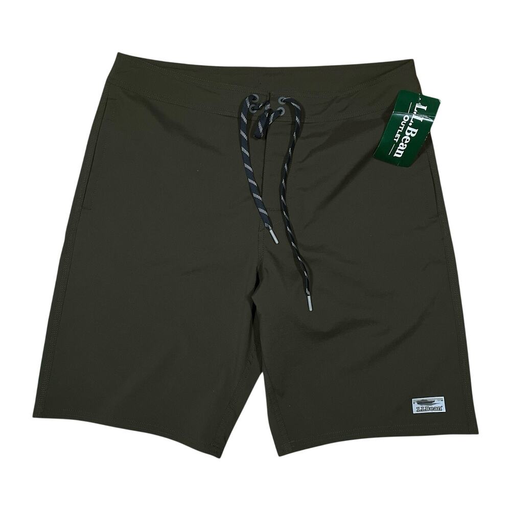 LL.Bean 10'' Traverse Board Shorts Swim Men's 34 W Loden Green NWT 507322